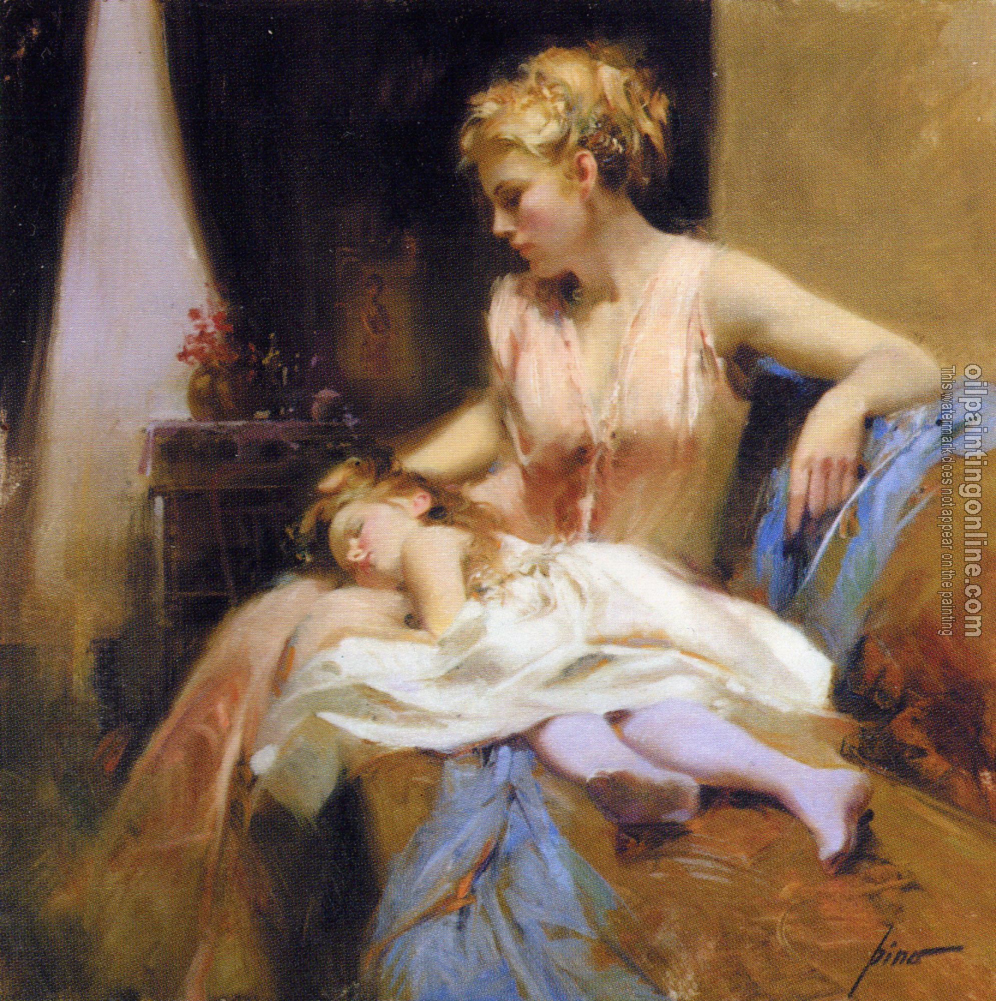 Pino Daeni - Impression oil painting.